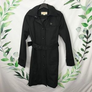 Michael Michael Kors Black Trench Coat Size XS